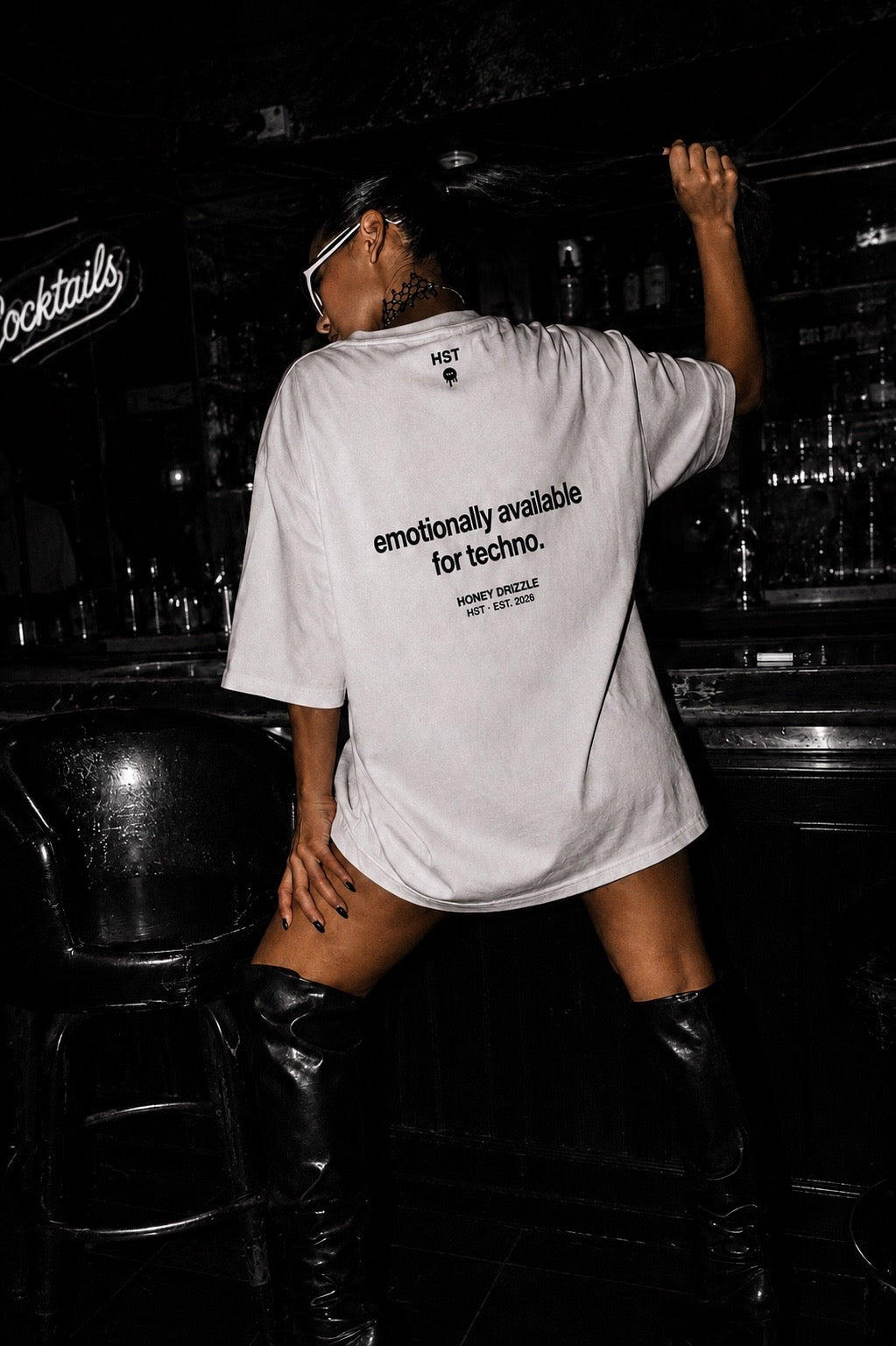 Emotionally Available For Techno Oversized Tee